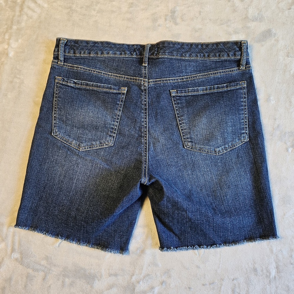 Energie Womens Denim Shorts Size‎ 13 Navy Blue - Picture 3 of 7
